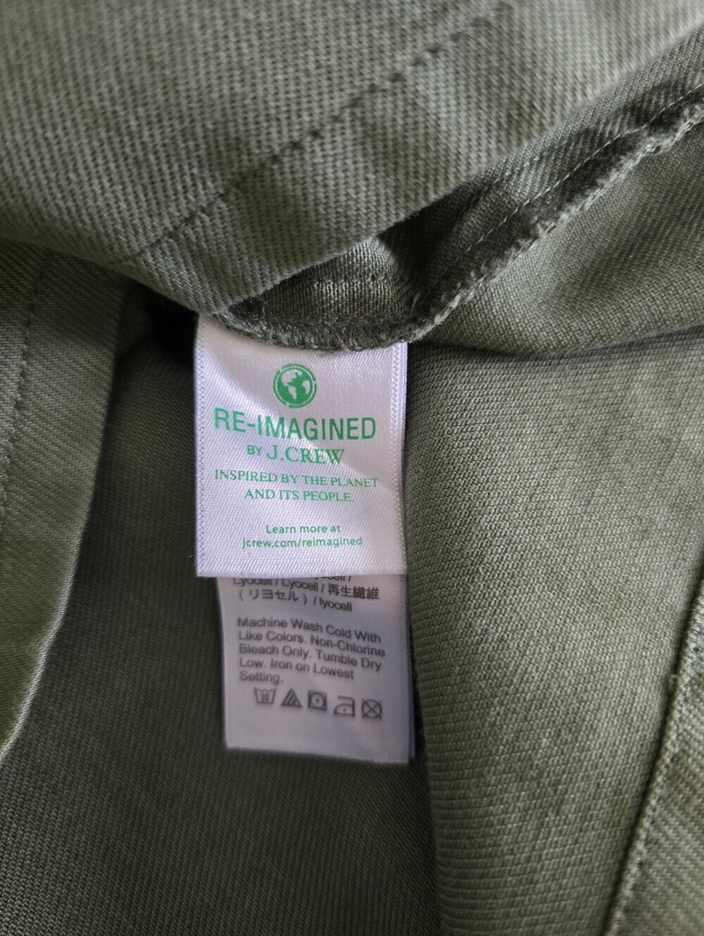 J.Crew Olive Green Utility Zip-Front Mini Dress Womens Size 4 Military Chic - Picture 6 of 10
